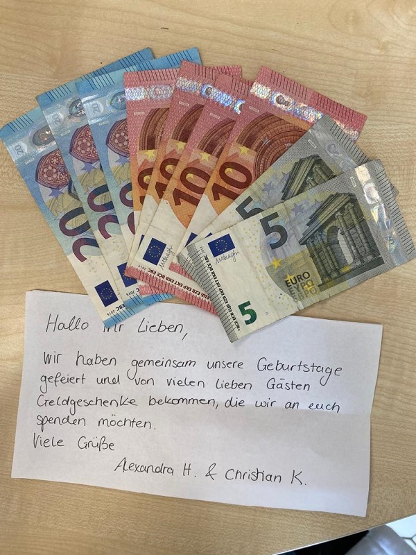 Spende Alexandra und Christian